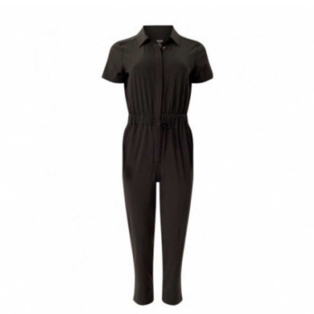 Girlfriend Collective Stretch Woven Jumpsuit - Medium, Black